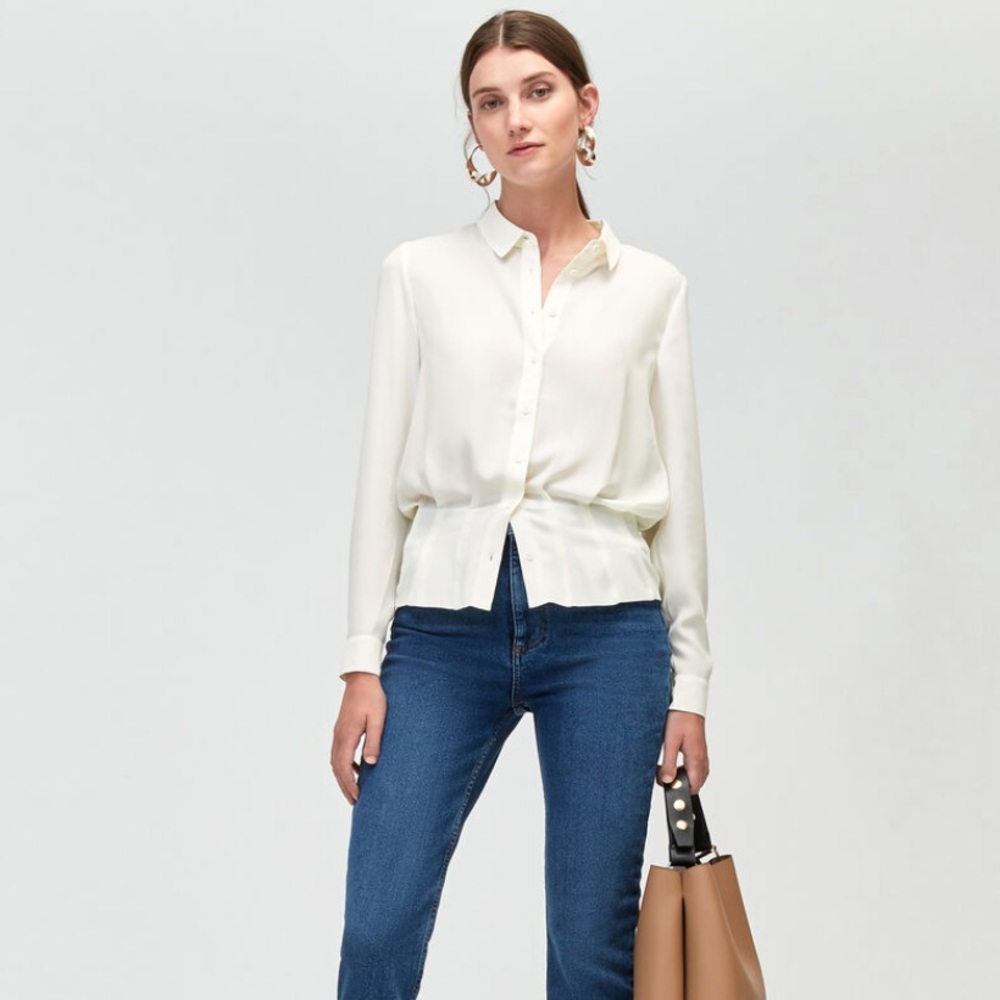 Warehouse Tuck Hem Blouse